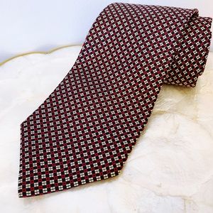 Vintage Bruno Piatelli Black Red Check Silk Tie